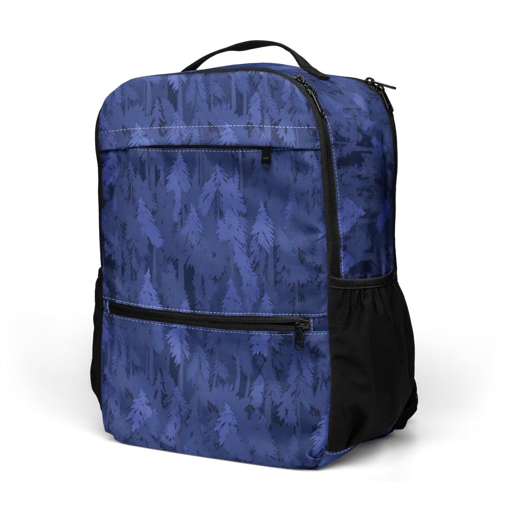 Indigo Evergreen on Utility Backpack — Left Front