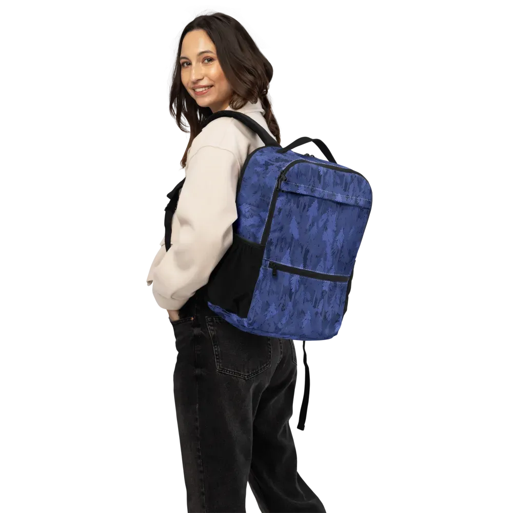 Indigo Evergreen on Utility Backpack — Back