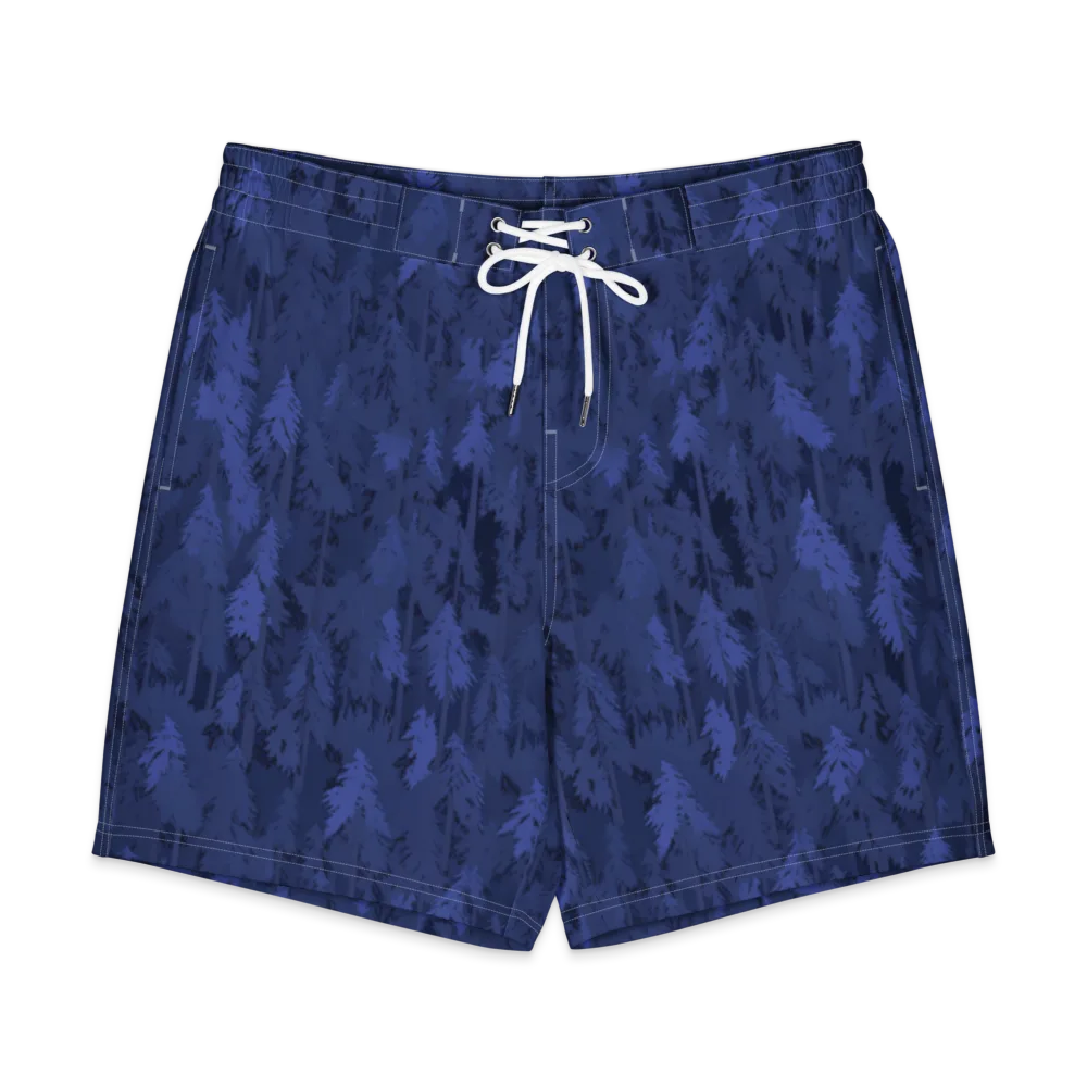 Indigo Evergreen on Men's Board Shorts — Front