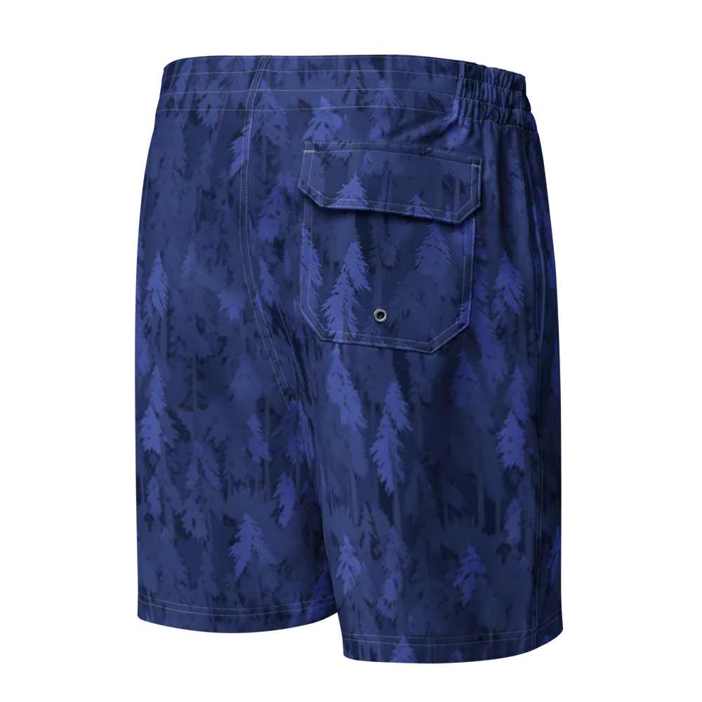 Indigo Evergreen on Men's Board Shorts — Back
