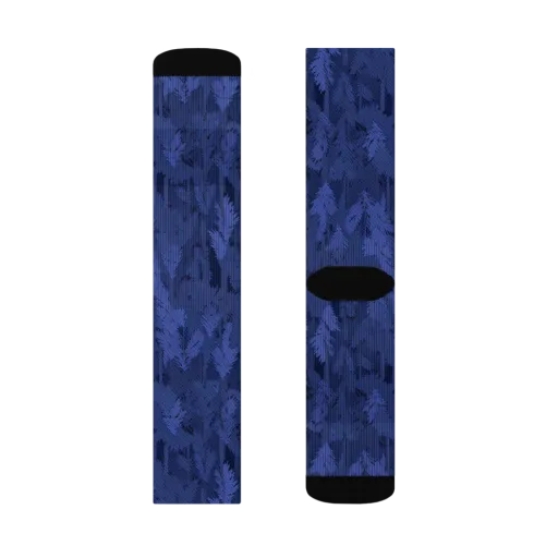 Indigo Evergreen on a Socks