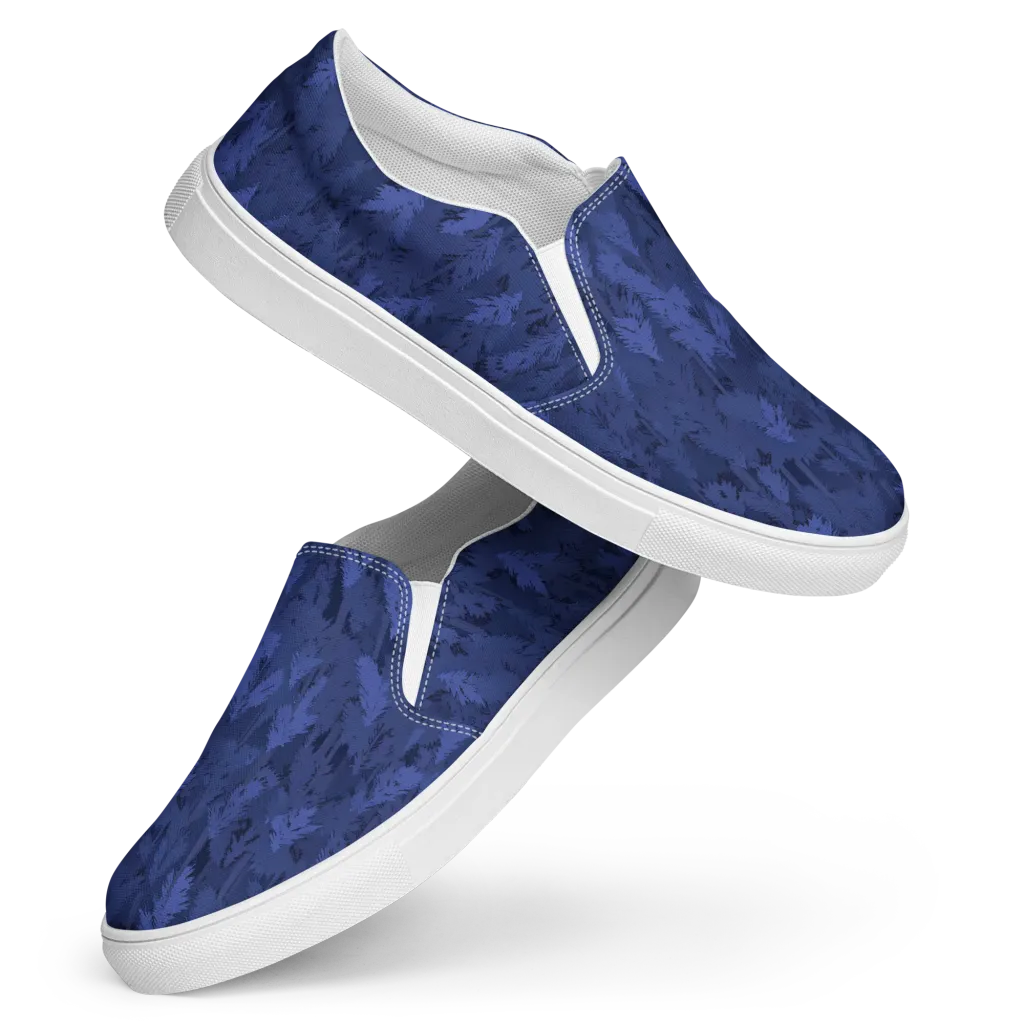 Indigo Evergreen on Women's Slip-On Canvas Shoes — Front