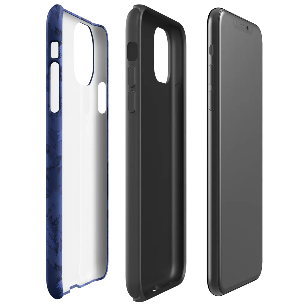 Indigo Evergreen on Tough Case for iPhone® — Right