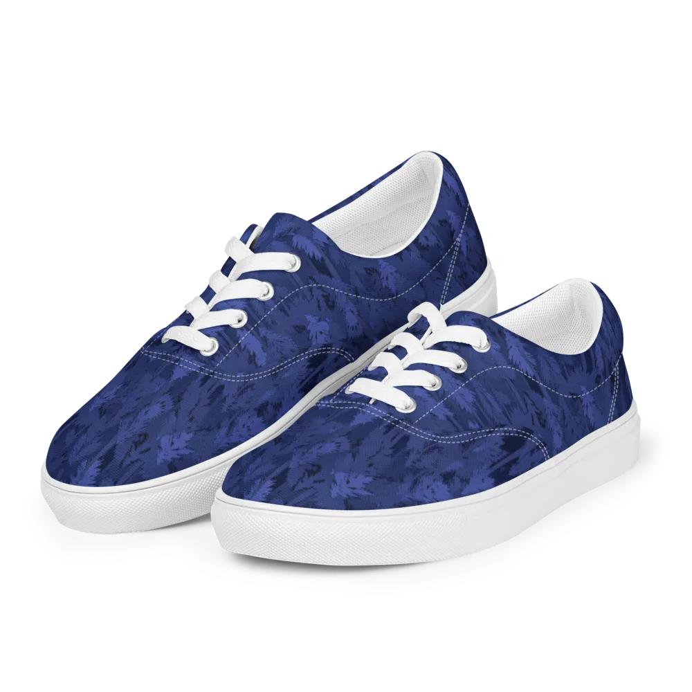 Indigo Evergreen on Men's Lace-Up Canvas Shoes — Left Front