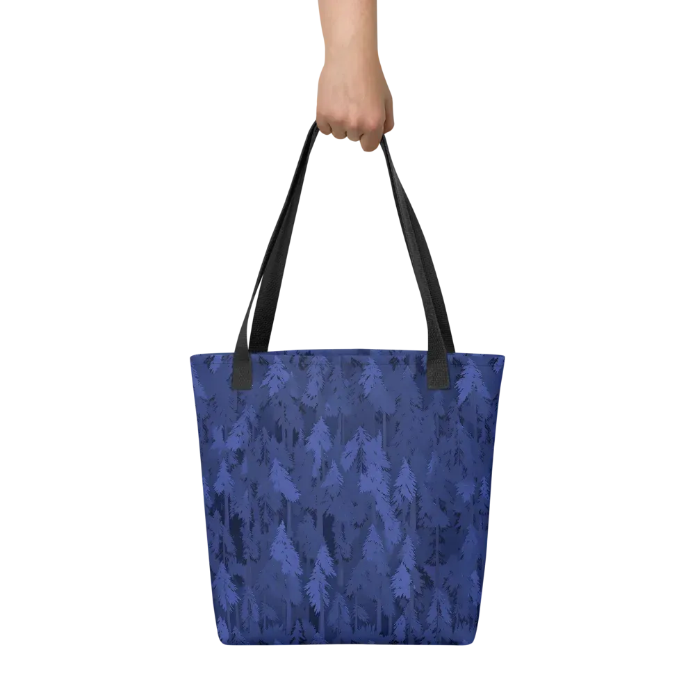 Indigo Evergreen on Tote Bag — Front
