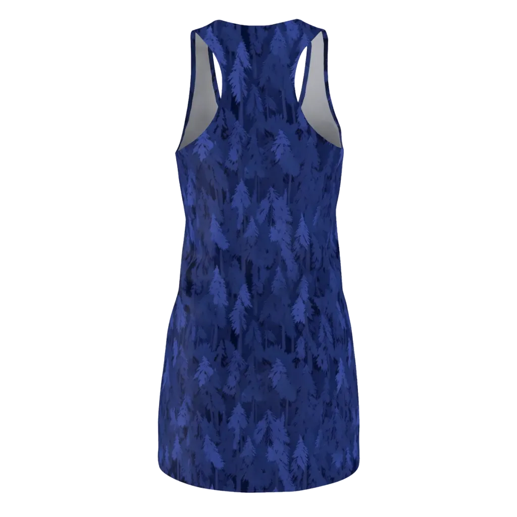 Indigo Evergreen on Racerback Dress — Back