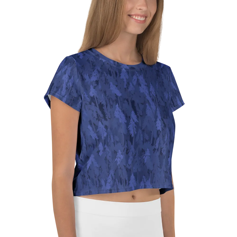 Indigo Evergreen on Crop Tee — Right