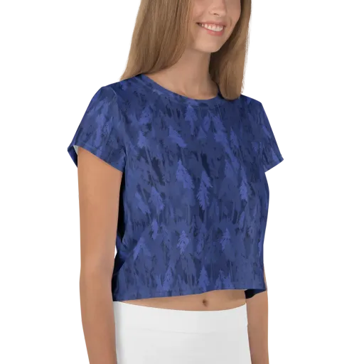 Indigo Evergreen on a Crop Tee