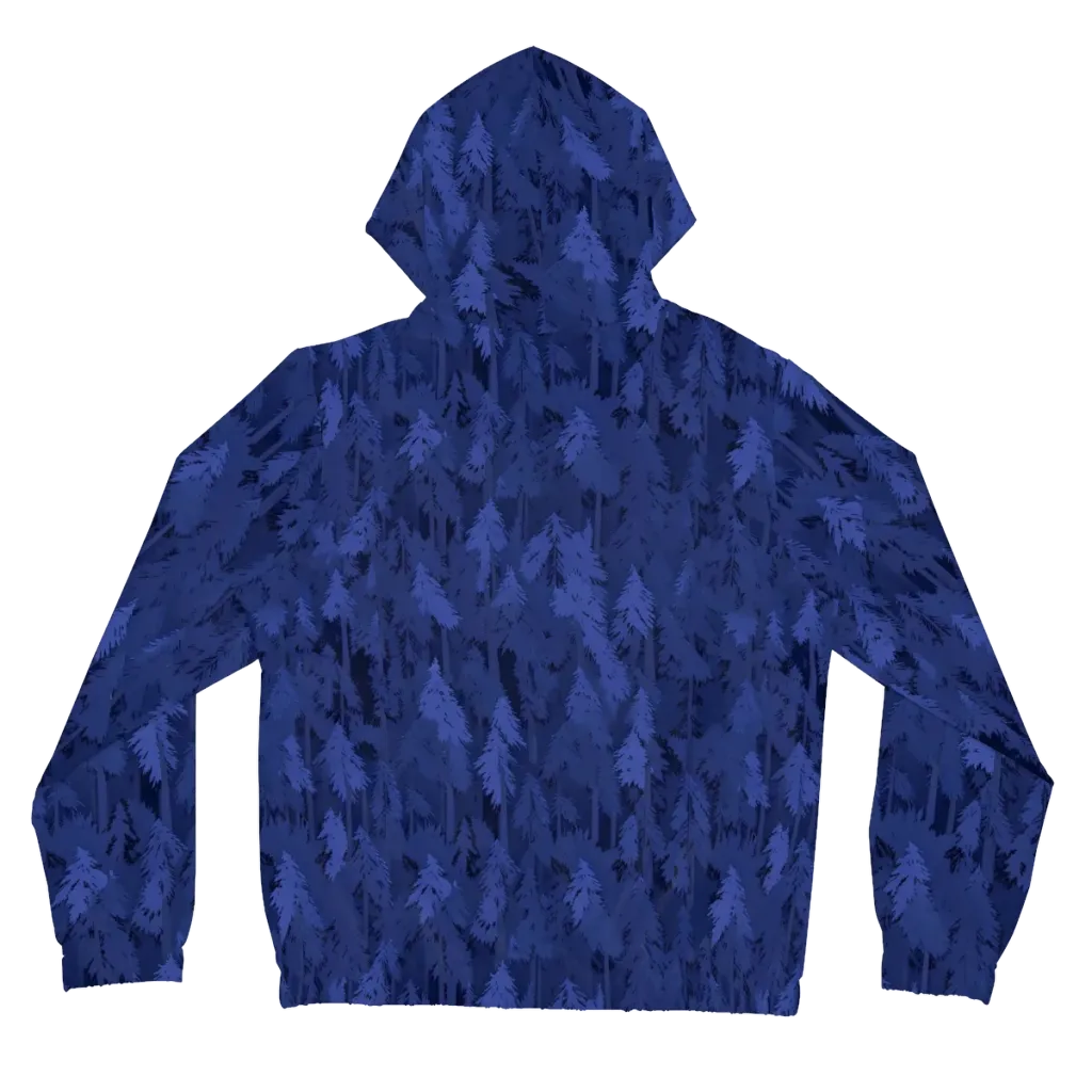 Indigo Evergreen on Women's Full-Zip Hoodie — Back
