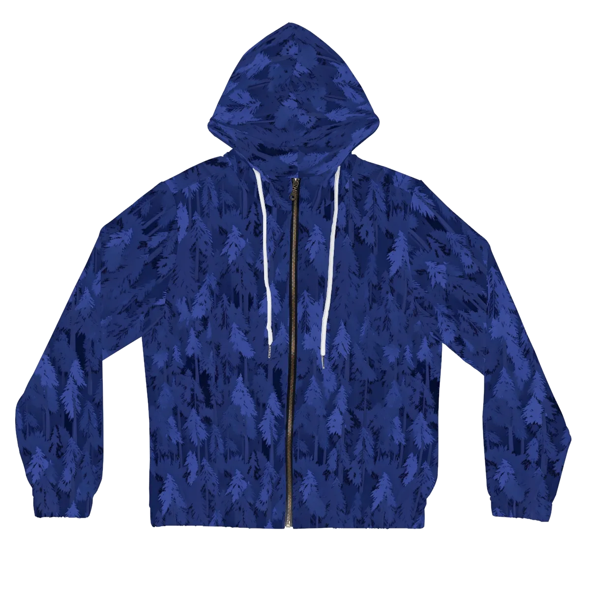 Indigo Evergreen on Women's Full-Zip Hoodie — Front