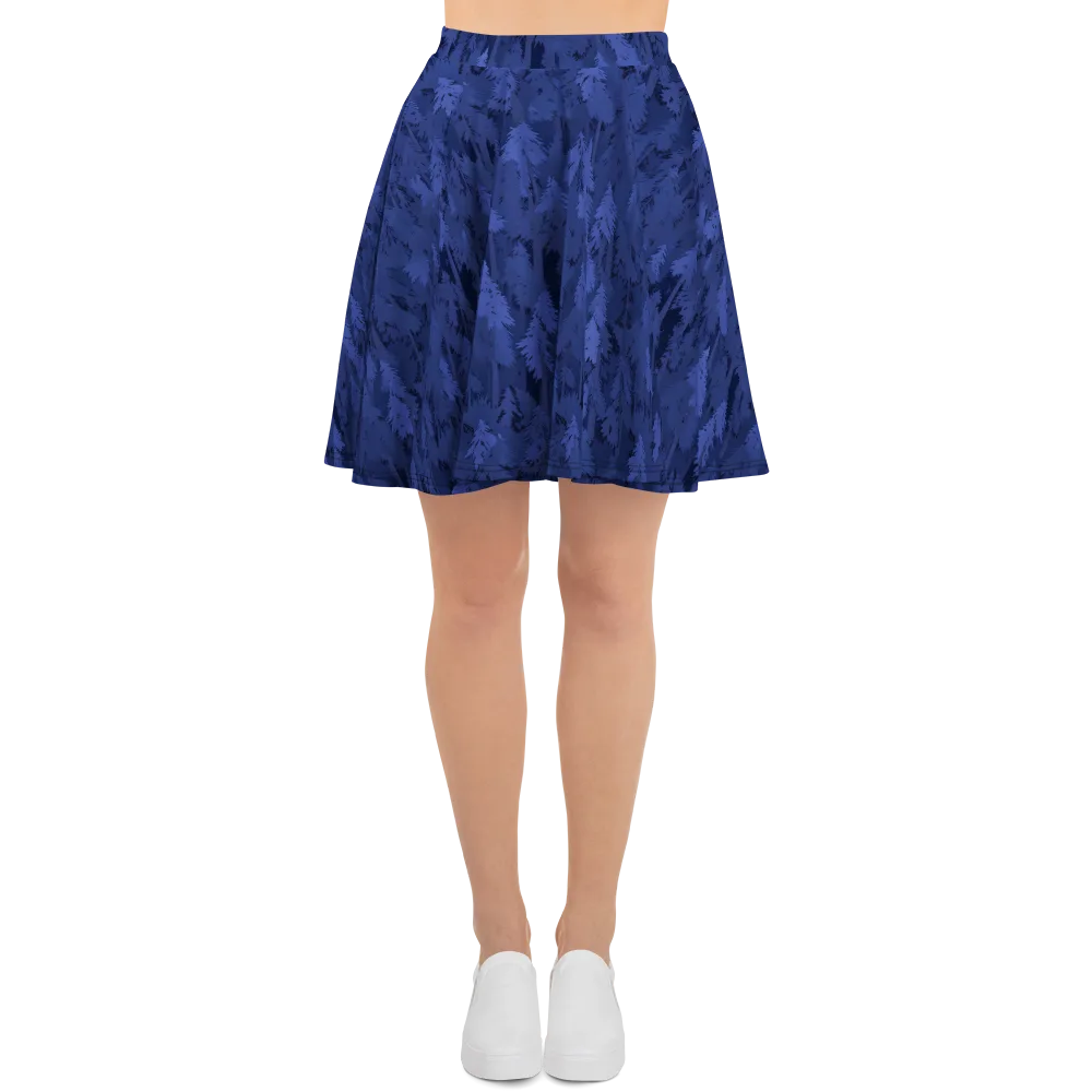 Indigo Evergreen on Skater Skirt — Front