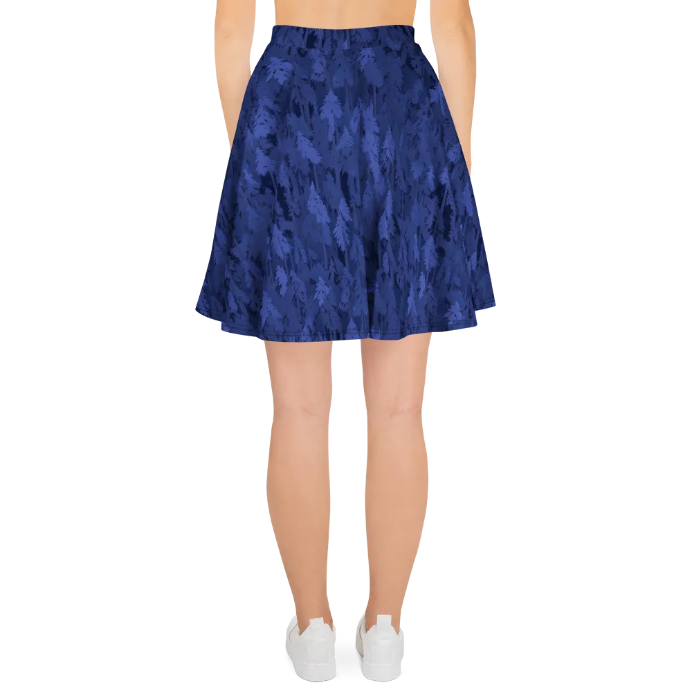 Indigo Evergreen on Skater Skirt — Back