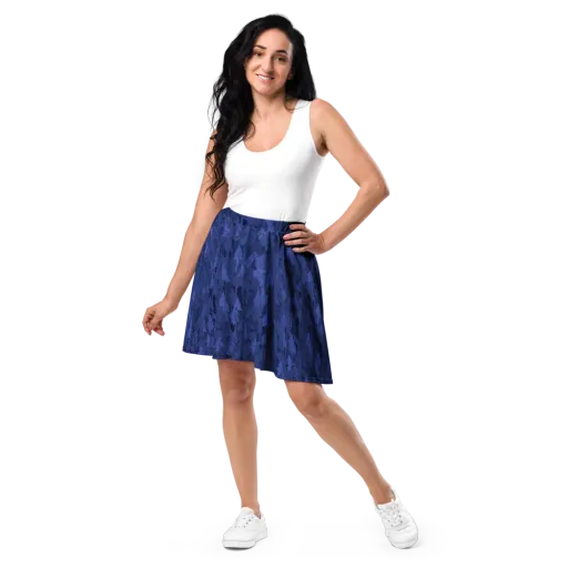 Indigo Evergreen on a Skater Skirt