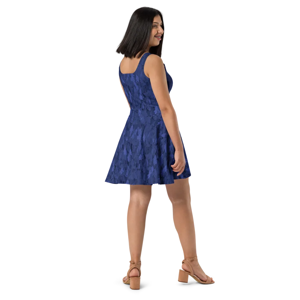 Indigo Evergreen on Skater Dress — Right