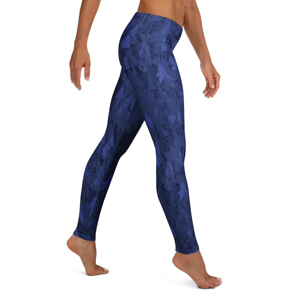 Indigo Evergreen on Leggings — Right