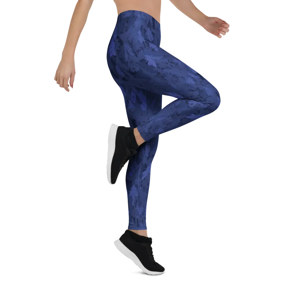 Indigo Evergreen on Leggings — Right