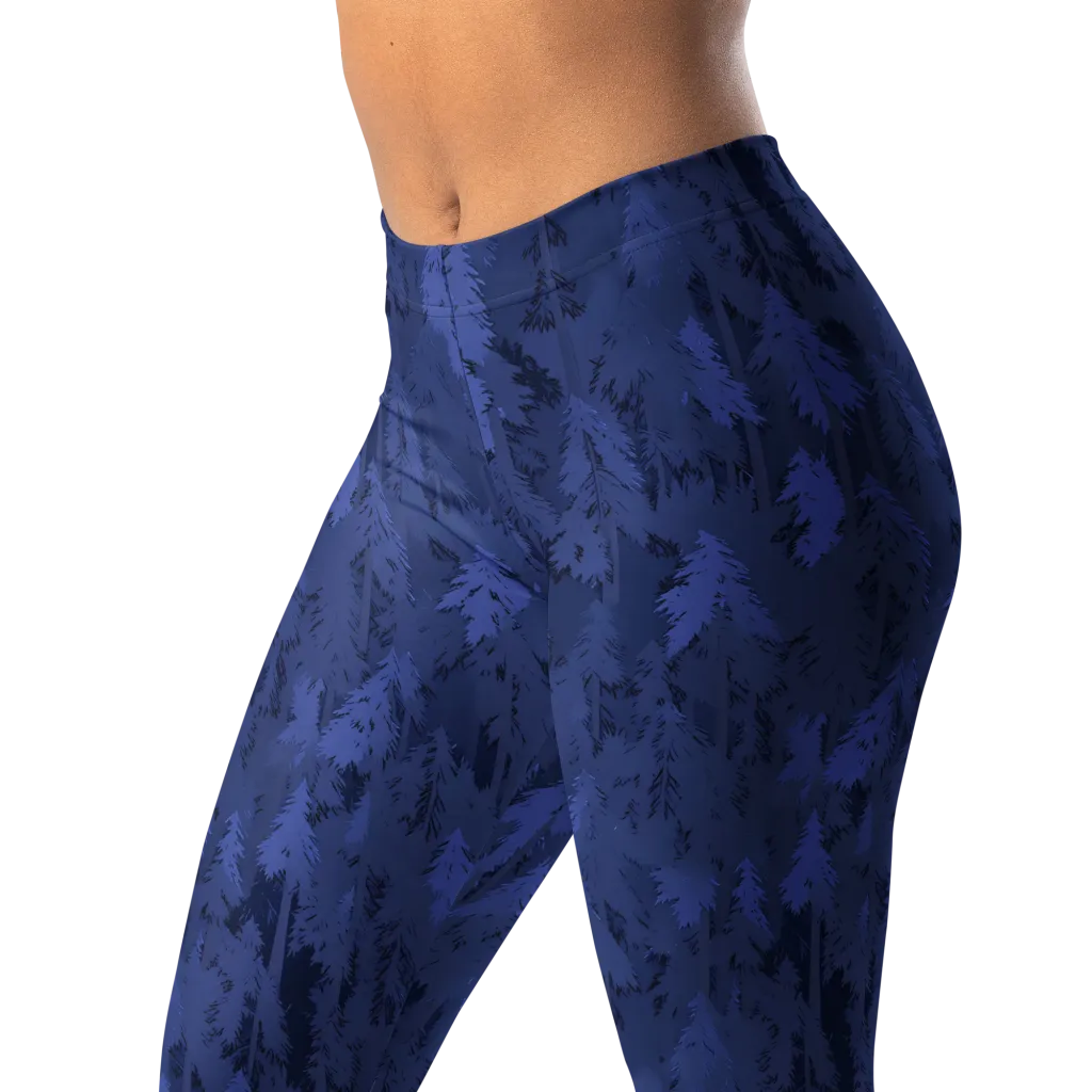 Indigo Evergreen on Leggings — Left Front