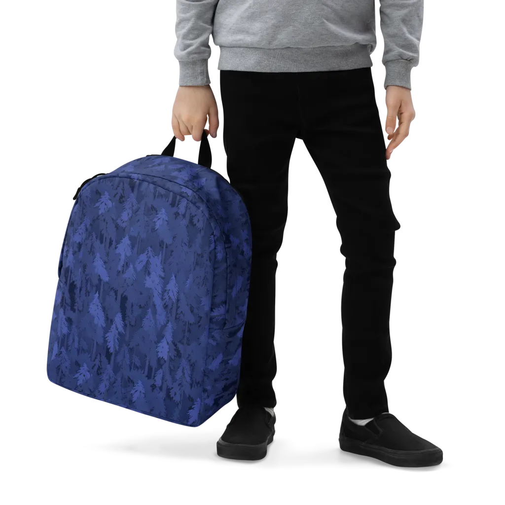 Indigo Evergreen on Minimalist Backpack — Zoomed-in