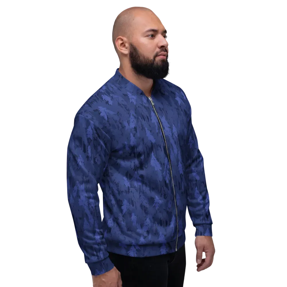 Indigo Evergreen on Bomber Jacket — Right