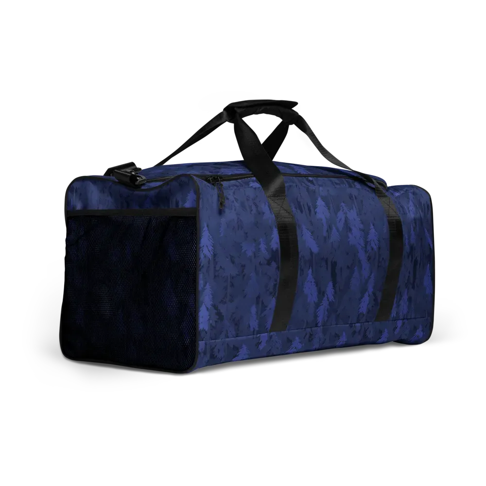 Indigo Evergreen on Duffle Bag — Right Front