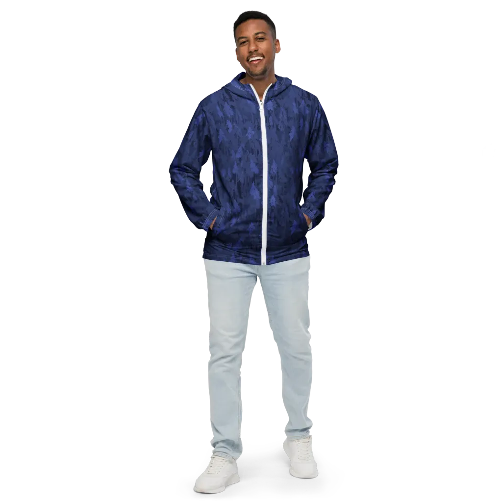 Indigo Evergreen on Men's Windbreaker — Front