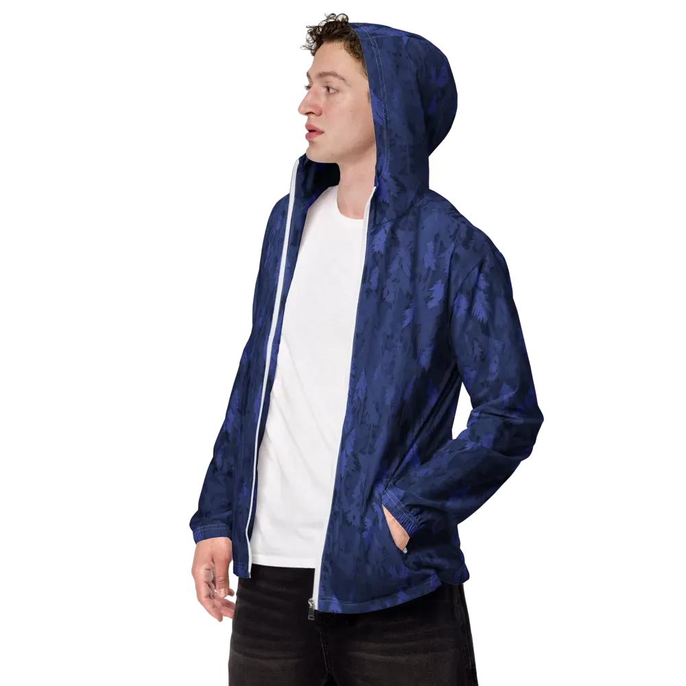 Indigo Evergreen on Men's Windbreaker — Left Front