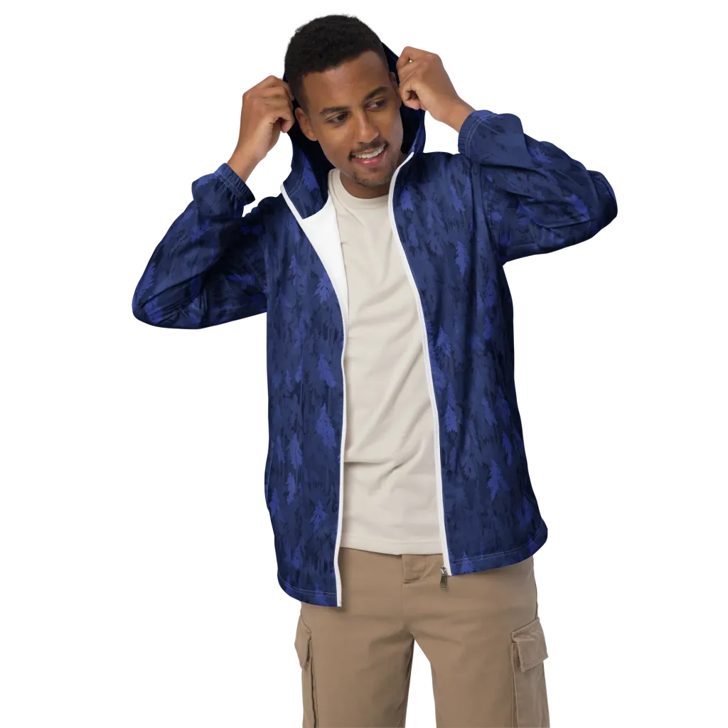 Indigo Evergreen on Men's Windbreaker — Front