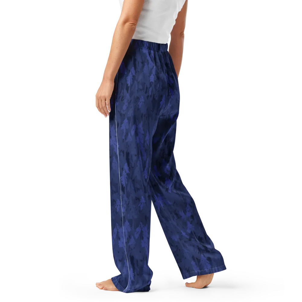 Indigo Evergreen on Women's Pajama Pants — Left