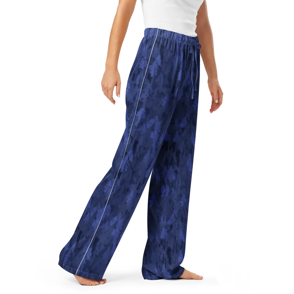 Indigo Evergreen on Women's Pajama Pants — Right Front