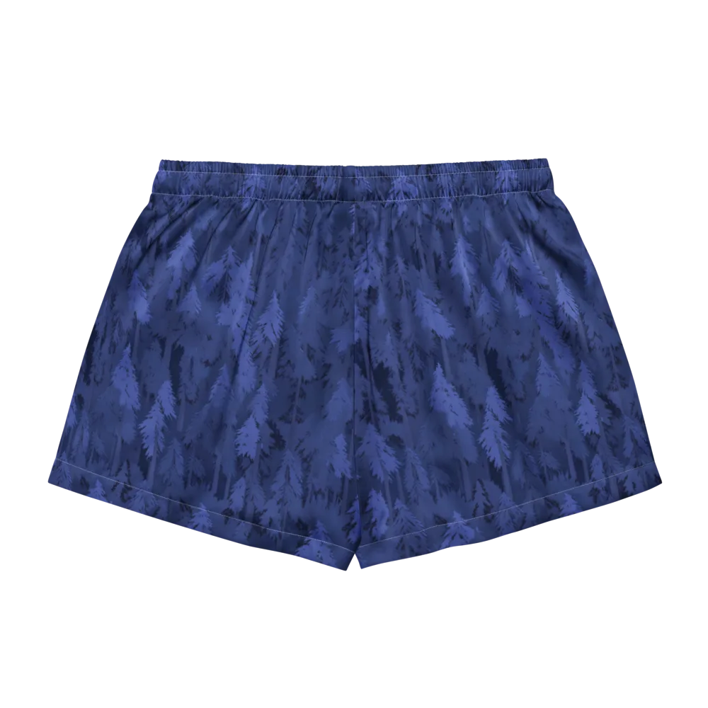 Indigo Evergreen on Women's Pajama Shorts — Back