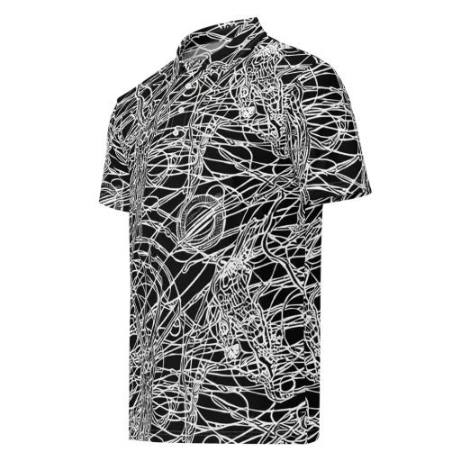 Ivory Entanglement on a Men's Slim Fit Polo Shirt