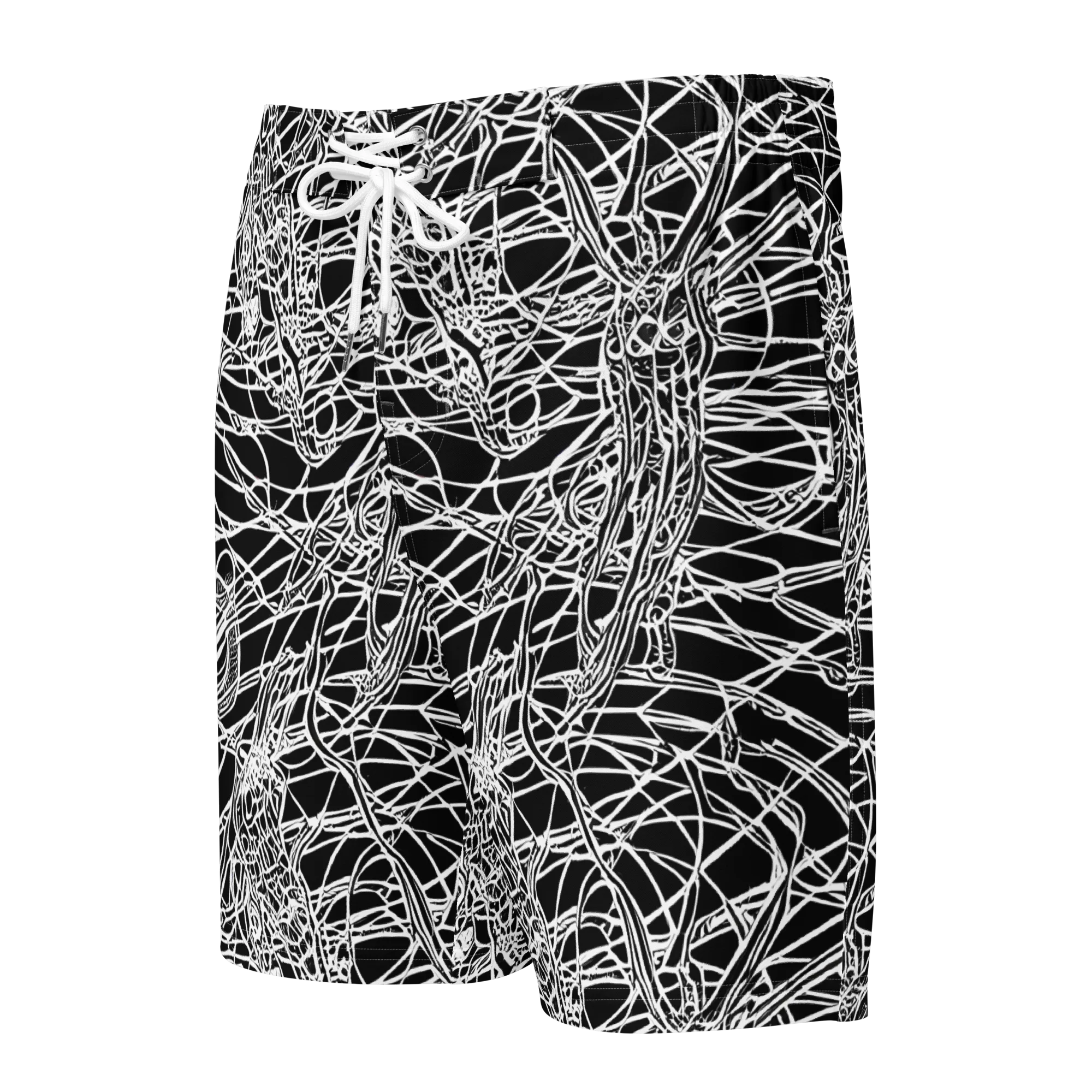 Ivory Entanglement on Men's Board Shorts — Front