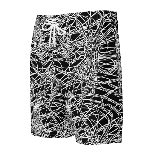 Ivory Entanglement on a Men's Board Shorts