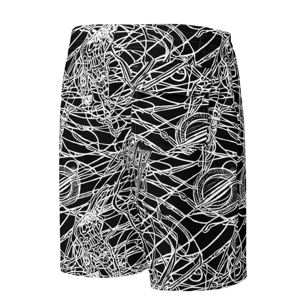 Ivory Entanglement on Men's Board Shorts — Back
