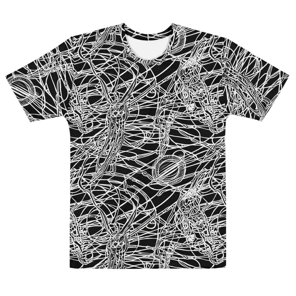 Ivory Entanglement on Men's Cotton Crew Neck T-Shirt — Front
