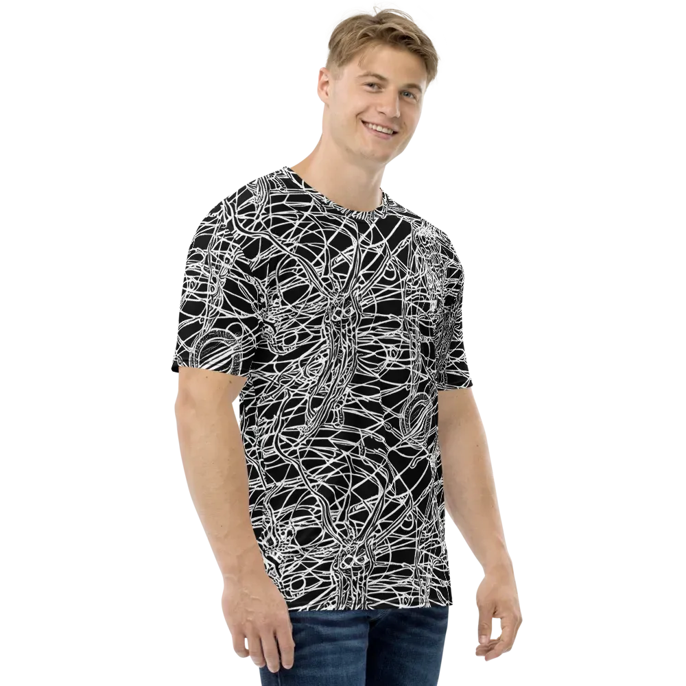 Ivory Entanglement on Men's Crew Neck T-Shirt — Right