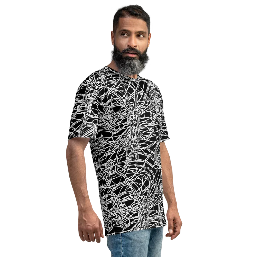 Ivory Entanglement on Men's Crew Neck T-Shirt — Right