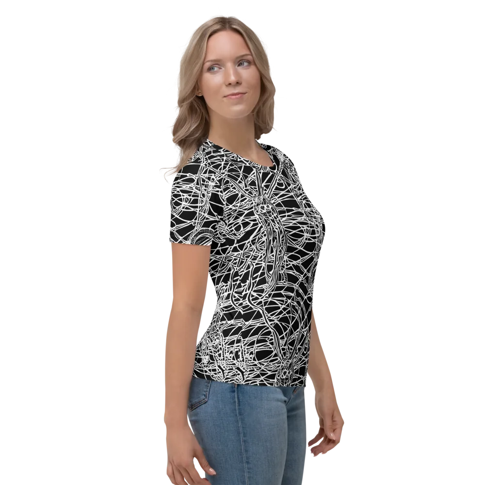 Ivory Entanglement on Women's Crew Neck T-Shirt — Right