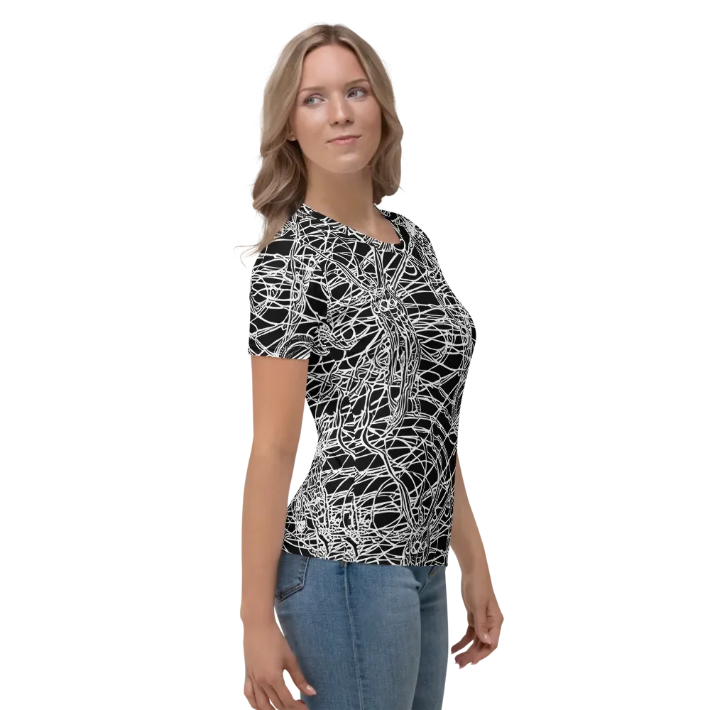 Ivory Entanglement on Women's Crew Neck T-Shirt — Right