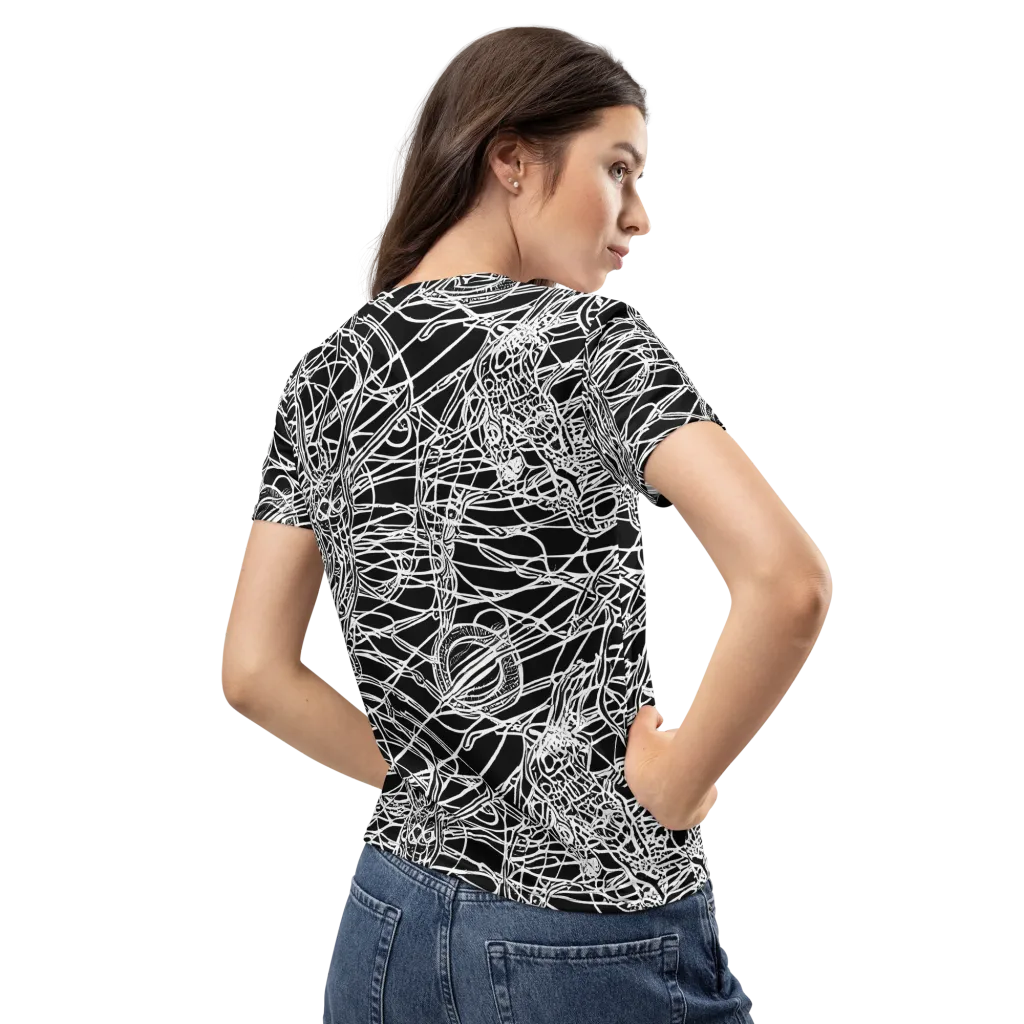 Ivory Entanglement on Women's Crew Neck T-Shirt — Back