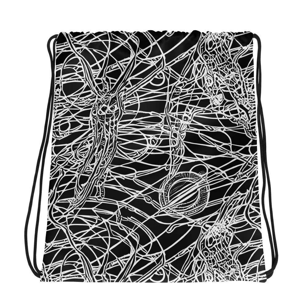 Ivory Entanglement on Drawstring Bag — Photo