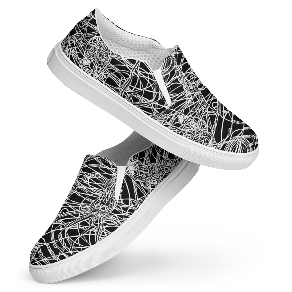 Ivory Entanglement on Women's Slip-On Canvas Shoes — Front