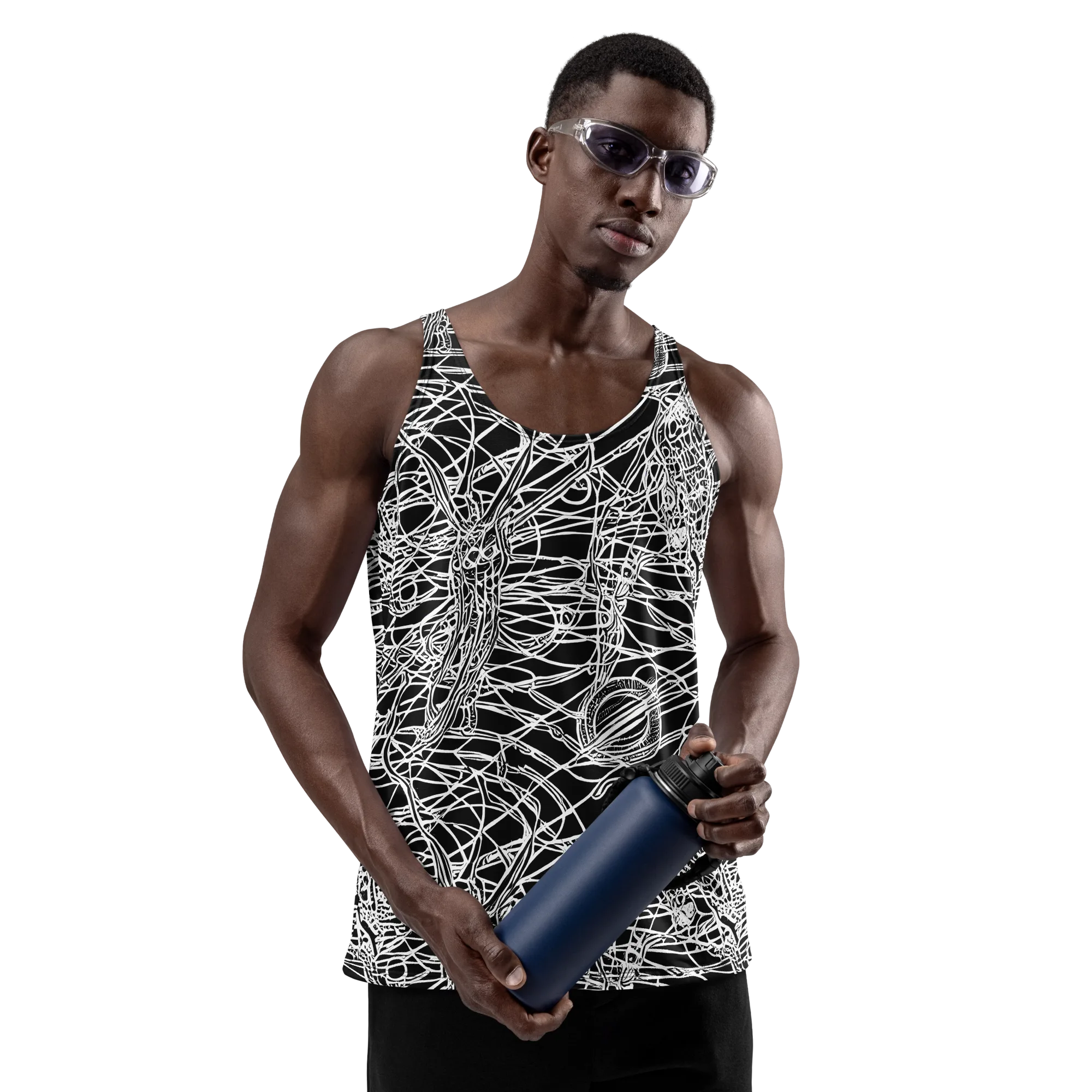 Ivory Entanglement on Men's Tank Top — Front