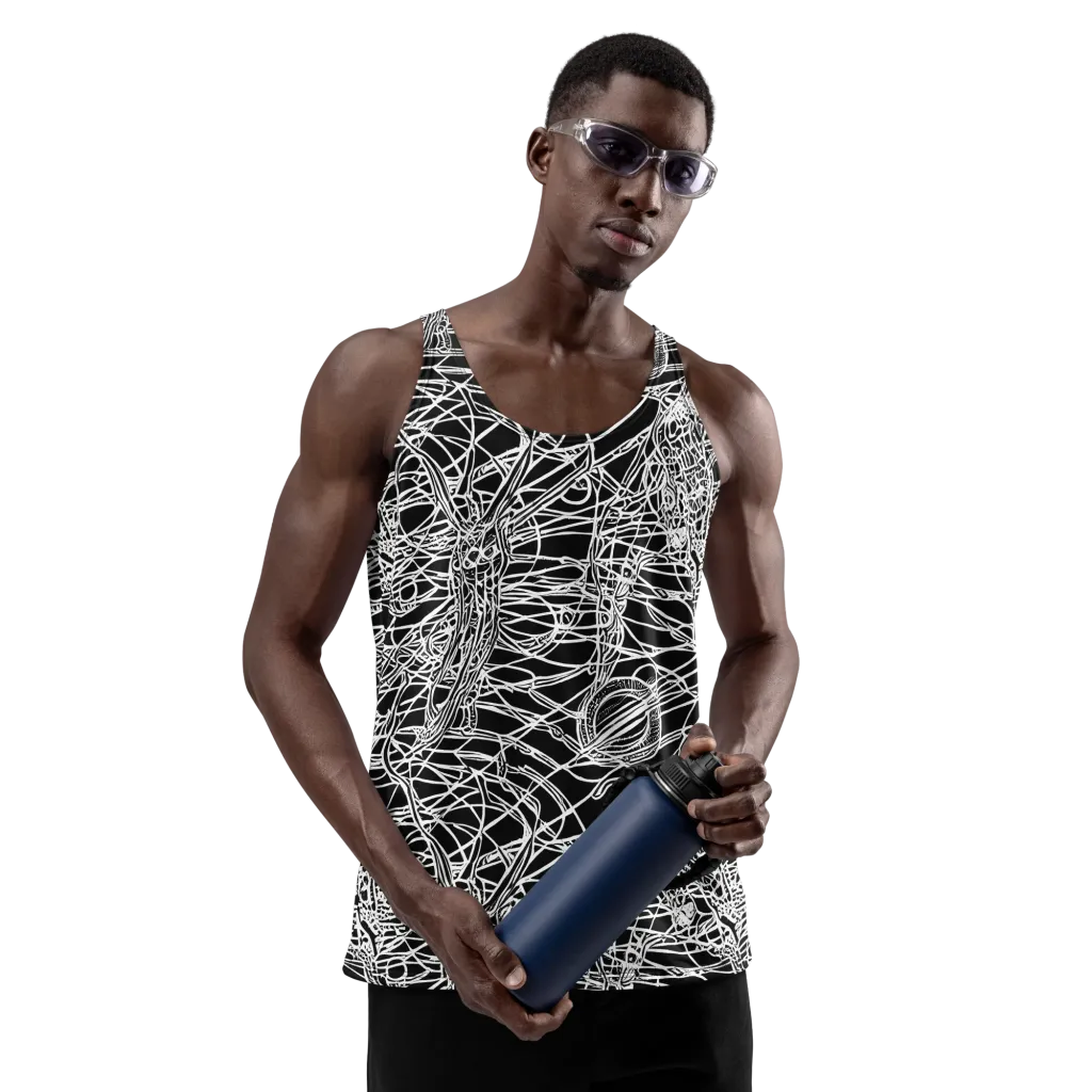 Ivory Entanglement on Men's Tank Top — Front