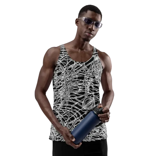 Ivory Entanglement on a Men's Tank Top