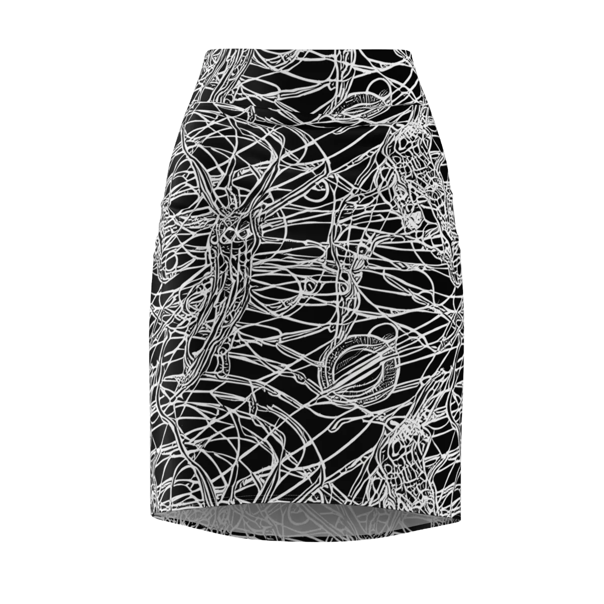 Ivory Entanglement on Pencil Skirt — Front