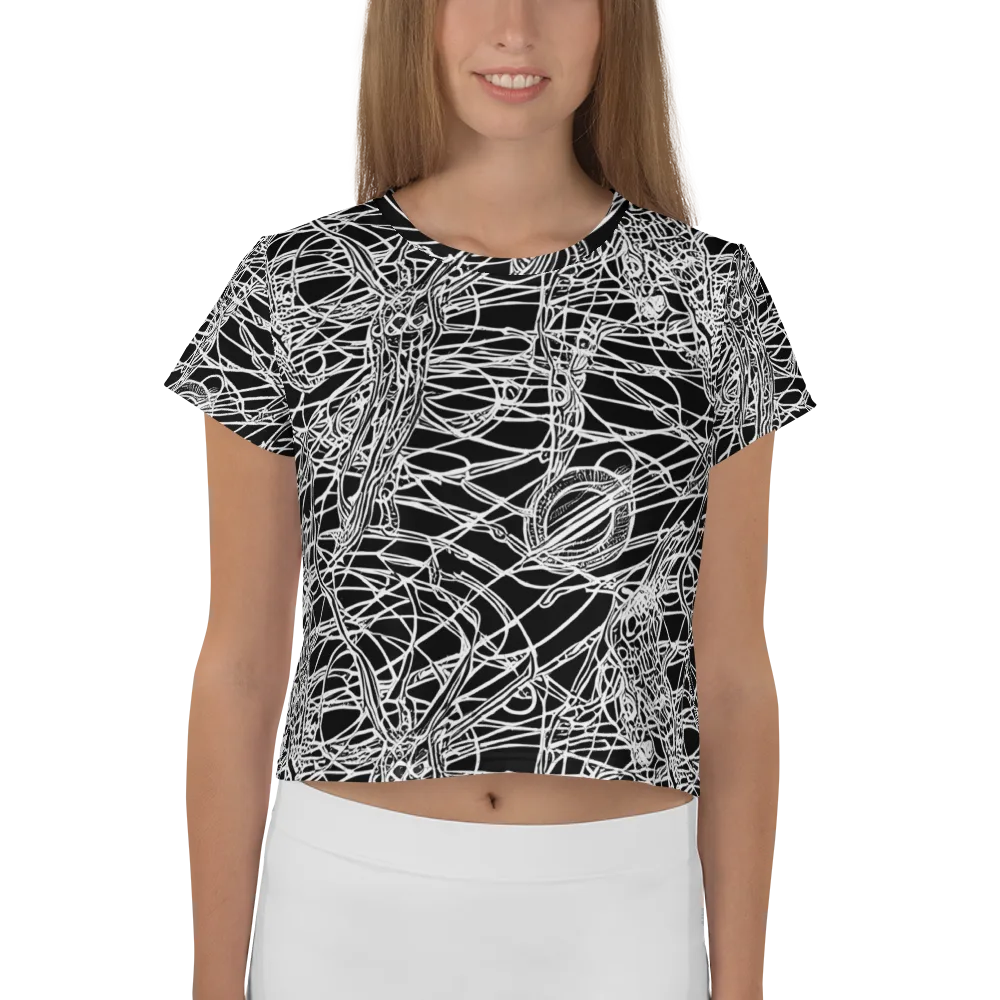 Ivory Entanglement on Crop Tee — Front