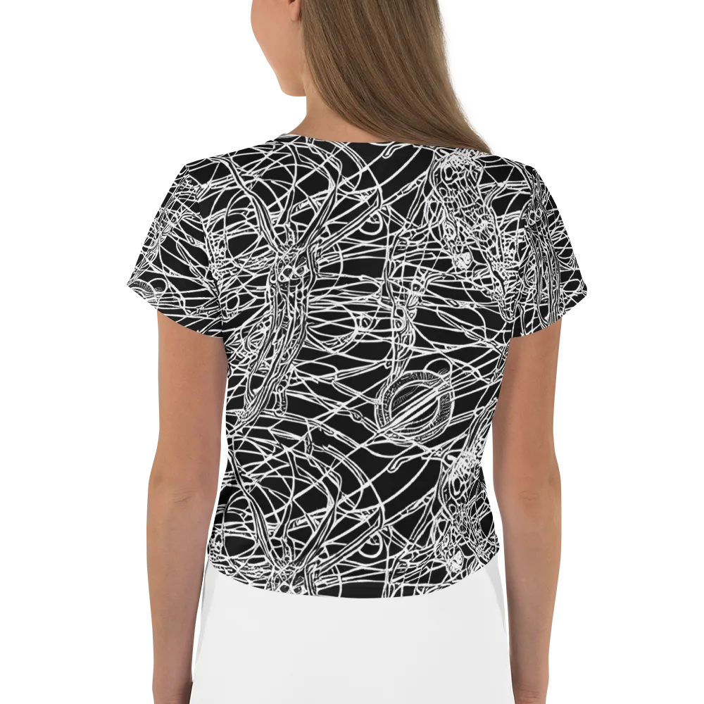Ivory Entanglement on Crop Tee — Back