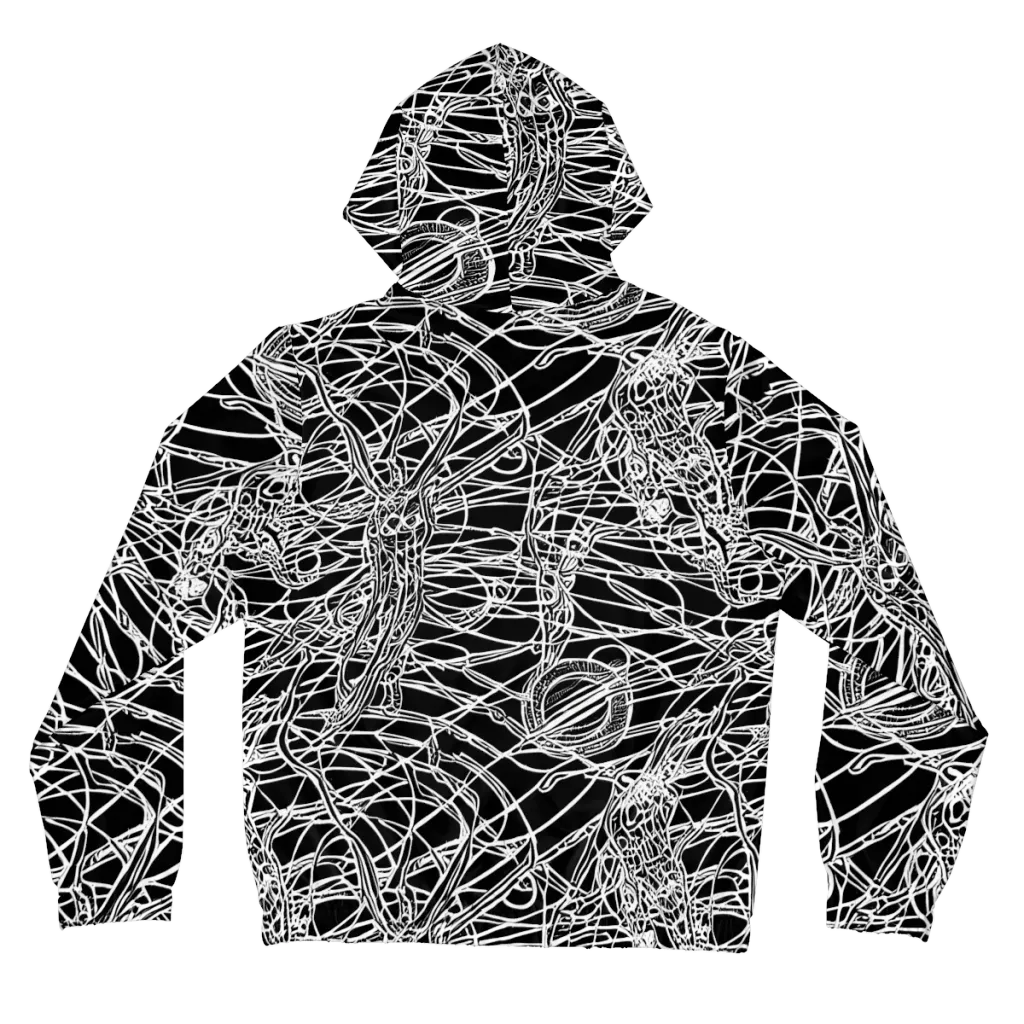Ivory Entanglement on Women's Full-Zip Hoodie — Back