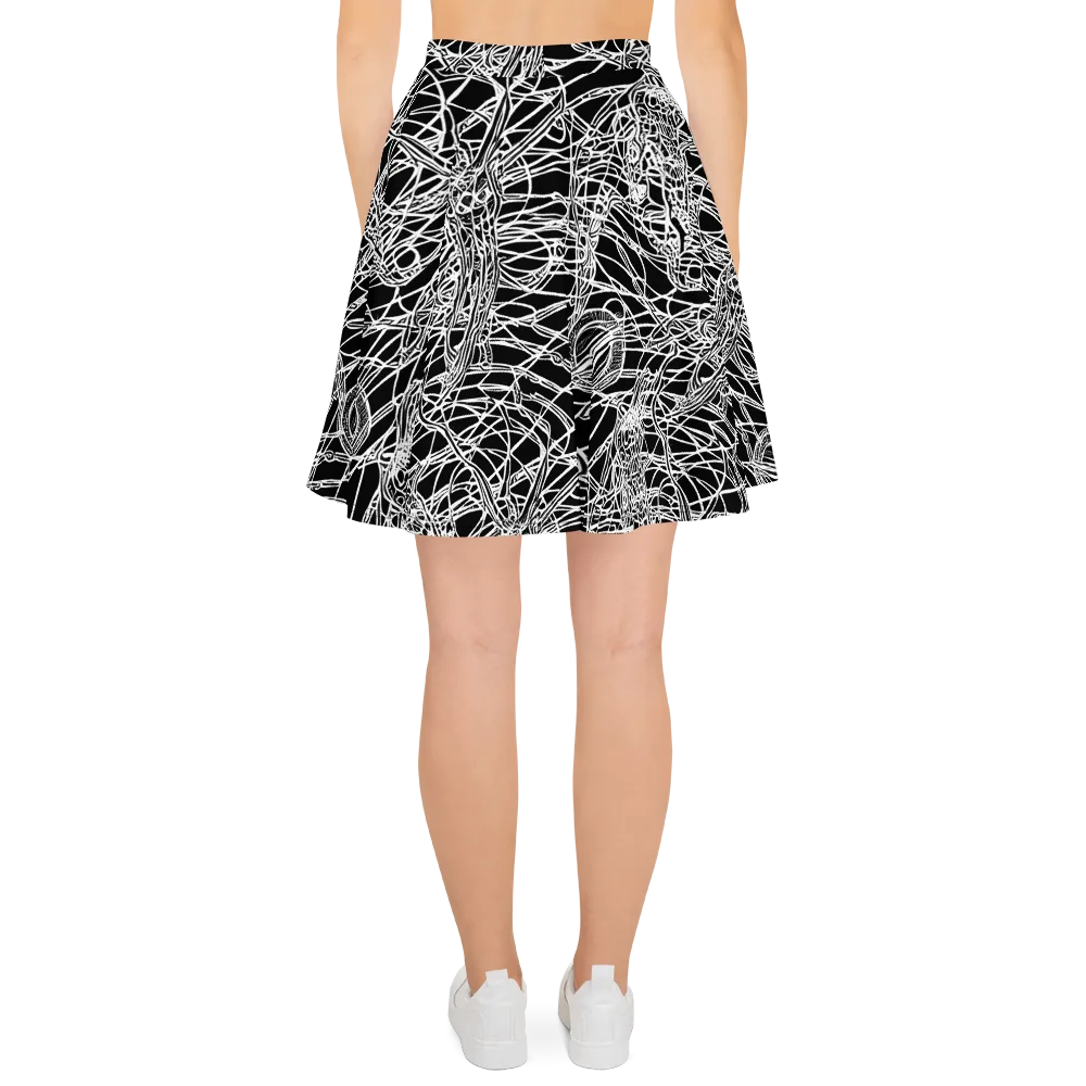 Ivory Entanglement on Skater Skirt — Back